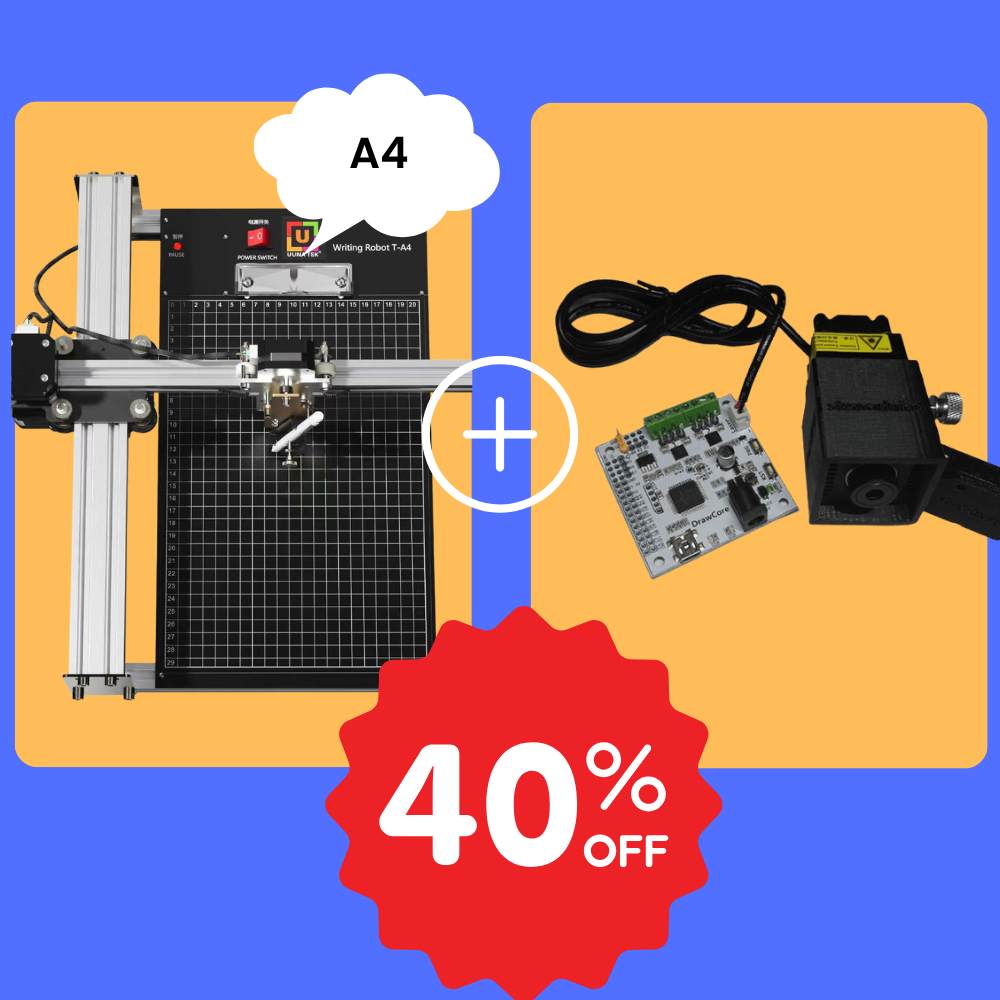 iDraw 2.0 A4 Stiftplotter+2,5W Laser-Kopf Bundle