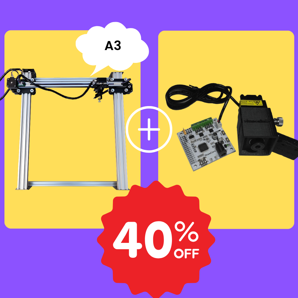 iDraw H A3 Stiftplotter+2,5W Laser-Kopf Bundle