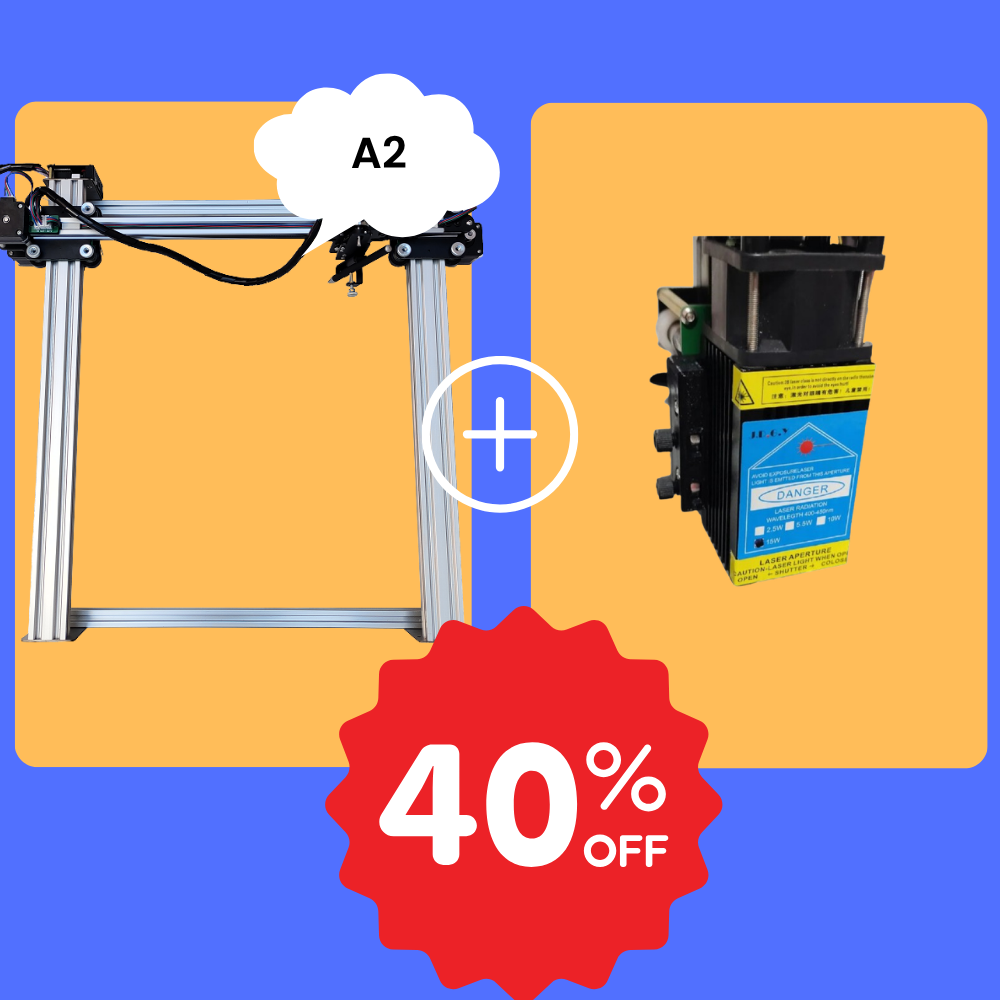 iDraw H A2 Stiftplotter+10W Laser-Kopf Bundle