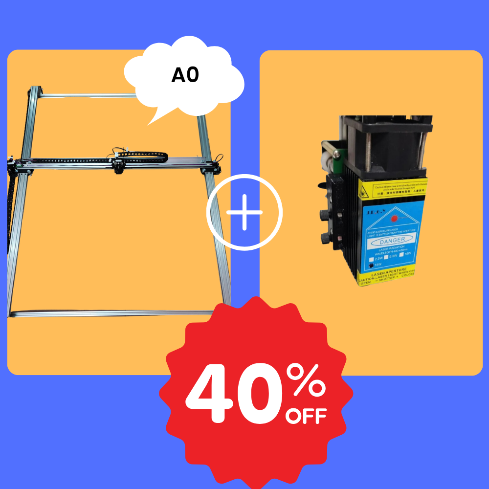 iDraw H A0 Stiftplotter+15W Laser-Kopf Bundle